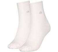 Calvin Klein 2P Short Sock Roll Top Weiß Gr 35/38 Damen