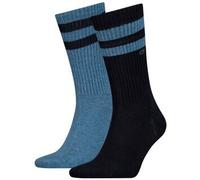 CK Calvin Klein Socken mit Label-Detail im 2er-Pack in Blau Melange, Größe 43-46