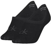 Calvin Klein 2P Women Invisible Footie Socks Schwarz Gr 39/42 Damen