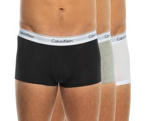 Calvin Klein 3-er Set Low Rise Trunks Schwarz, Grau & Weiß