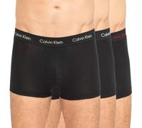 Calvin Klein 3-er Set Low Rise Trunks Schwarz mit verschiedenfarbigem Webbund