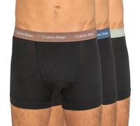 Calvin Klein 3-er Set Trunks Schwarz mit verschiedenfarbigen Webbund