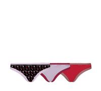 Calvin Klein 3er Pack Thong Ultra Thin String Twinkle Mauve Berry Rustic Red - Mehrfarbig / M