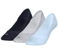 Calvin Klein 3P Ballerina Socks for Woman Grau/Blau Gr 39/42 Damen