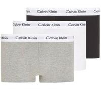 Calvin Klein 3P Cotton Stretch Low Rise Trunks Weiß/Grau Baumwolle Large Herren