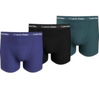 Calvin Klein 3P Cotton Stretch Trunks Lila/Türkis Baumwolle Small Herren