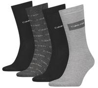 Calvin Klein 4P Men All Over Logo Giftbox Schwarz/Grau One Size Herren