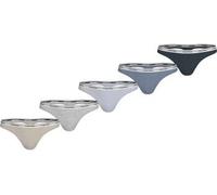 Calvin Klein 5P Modern Logo Thong Cotton Stretch Mixed Baumwolle Large Damen