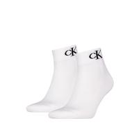 Calvin Klein Legwear Calvin Klein 2P Monogram Quarter Socks Weiß Gr 39/42 Herren