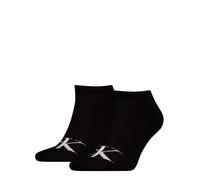 Sneakersocken CALVIN KLEIN JEANS "CKJ MEN SNEAKER 2P MONOGRAM", Herren, Gr. 43-46, schwarz, Baumwollmischung, normal, Socken, mit dezentem Logo (63527804-43) schwarz