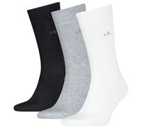 Socken CALVIN KLEIN "CK MEN SOCK", Damen, Gr. 43-46, weiß, light grau melange, schwarz, Baumwollmischung, normal, Socken Socken, uni, Cotton-Mix, breiter Bund (67445014-43) weiß, light grau melange, s