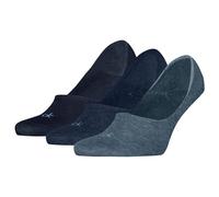 Füßlinge CALVIN KLEIN "CK MEN FOOTIE MC", Herren, Gr. 43-46, Sockengröße, blau (denim), Baumwollmischung, Socken, Antirutsch Noppen im Fersenbereich (61121437-43) denim