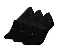 Füßlinge CALVIN KLEIN "CK WOMEN FOOTIE MC", Damen, Gr. 35-38, schwarz, Baumwollmischung, normal, Socken, Antirutsch Noppen im Fersenbereich, Cotton-Mix, elastisch (92854452-35) schwarz