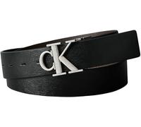 Calvin Klein ADJ/REV LV04D7049G Herren-Gürtel, 35 mm, Schwarz (Schwarz/CK Dunkelbraun/Antiksilber), 135, Schwarz (Schwarz/Dunkelbraun/Antik-Silber), 135