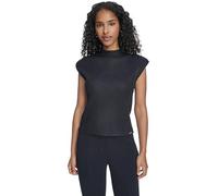 Calvin Klein Ärmellose Damen-Bluse mit Stehkragen, Marineblau, Mittel