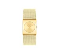 Calvin Klein Analog Quarzuhr für Damen Kollektion CK Pulse mit Goldfarben Edelstahl-Mesh-Gliederarmband - 25100062
