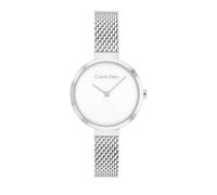 Calvin Klein Analog Quarzuhr für Damen mit Edelstahl-Mesh-Gliederarmband