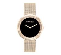 Calvin Klein Analog Quarzuhr für Damen mit Edelstahl-Mesh-Gliederarmband Kollektion Twist