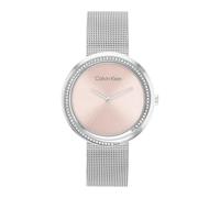 Calvin Klein Analog Quarzuhr für Damen mit Edelstahl-Mesh-Gliederarmband Kollektion Twist
