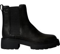Chelseaboots CALVIN KLEIN JEANS "CHUNKY CHELSEA BOOT LTH", Damen, Gr. 37, schwarz, Leder, Elastischer Einsatz, unifarben, klassisch, Schuhe, Schlupfboots, Stiefelette in bequemer Form (24286534-37) sc