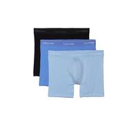 Calvin Klein 3P Icon Cotton Boxer Briefs Schwarz/Blau Baumwolle Small Herren