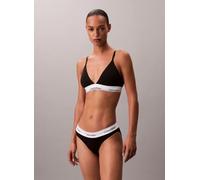 Calvin Klein Damen Triangel BH Lightly Lined mit Logobund, Schwarz (Black(Ub1)), XS