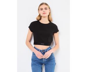Calvin Klein - Bekleidung Rib Crop Tee LV00QS7349 - Schwarz - Größe S