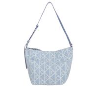 Calvin Klein Beuteltasche Emblem AOP Denim Bucket light wash