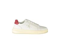 Calvin Klein Bianco Leder Herren Sneaker EU45/US12 Weiß