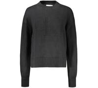 Calvin Klein BioBaumwoll Stehkragenpullover mit Logo und Sti - Größe: XS