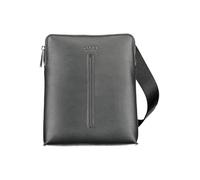 Calvin Klein Black Leather Messenger Bag - Größe: UNI