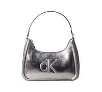 Calvin Klein Bold Ck Metallic Shoulder Bag 3JH - Silver Metal One Size, 3jh - Silver Metallic, Einheitsgröße