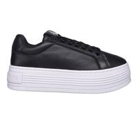 Calvin Klein Damen Plateau Sneaker Bold aus Leder, Schwarz (Black/Bright White), 40