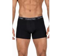 Boxer "BOXER BRIEF 3PK", Herren, Gr. M (50), schwarz, Jersey, Obermaterial: 88% Polyester, 12% Elasthan, CALVIN KLEIN UNDERWEAR, körpernah, Unterhosen, mit längerem Bein & Logo-Elastikbund (43616155-M