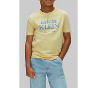 Calvin Klein Boys Logo Ss T-shirt French Vanilla Größe: 16 | T-Shirts Outlet | Unisex | Weiß
