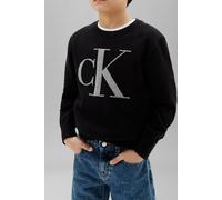 Calvin Klein Boys Monogram Regular Sweater Black Größe: 10 | Strickjacken Outlet | kids | Schwarz