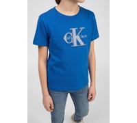 Calvin Klein Boys Msw Monologo S/s T-shirt Admiral Blue Größe: 4 | T-Shirts Outlet | Unisex | Blau