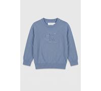 Calvin Klein Boys Quilted Monogram Sweater Satin Blue Größe: 4 | Strickjacken Outlet | Unisex | Blau
