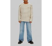 Calvin Klein Boys Stripe T-shirt L/s White Gray/ck Black Größe: 8 | T-Shirts Outlet | kids | Weiß