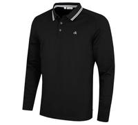Calvin Klein Campus-Poloshirt für Herren, langärmelig, mit Stretchspitzen, Black, 3XL