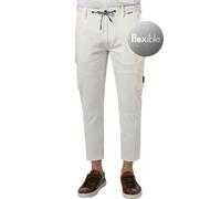 Calvin Klein Cargohose Herren Regular Fit Jersey weiß, XL