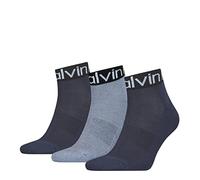 Calvin Klein Casual Flat Knit Cotton Men's Quarter Socks 2 pack