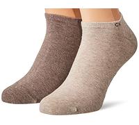 2er Pack Calvin Klein lässige Sneakersocken Herren 008 - brown melange 39-42