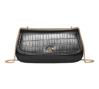 Calvin Klein CK Croc Medium Convertible Chain Bag Black / Antique Light Gold