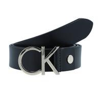 Calvin Klein Damen CK ADJ.LOGO BELT 3.5CM Gürtel, per pack Schwarz (BLACK LEATHER & LIGHT GOLD BUCKLE 910), 100|#100|#6661 (Herstellergröße: 100)
