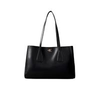Calvin Klein Shopper CK Medium – 36 x 24 x 15 cm, schwarz, Lederimitat/Polyester