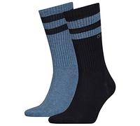 CK Calvin Klein Socken mit Label-Detail im 2er-Pack in Blau Melange, Größe 43-46