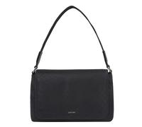 Schultertasche CALVIN KLEIN "CK MUST SATCHEL_MONO", Damen, Gr. B/H/T: 21cm x 15cm x 6cm, schwarz, Polyester, Lederimitat, Taschen, Damen Umhängetasche, Satchel, Handtasche mit Überschlag (99676149-0)