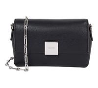 Calvin Klein CK Plaque Crossbody Bag w / Chain Black