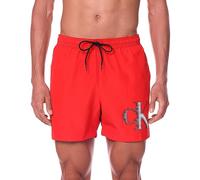 Calvin Klein CK Sea Boxer Swimming Pool Herren Bademode mit aufgedrucktem Logo Artikel KM0KM00800 MEDIUM Drawstring, XNE Cajun red, L